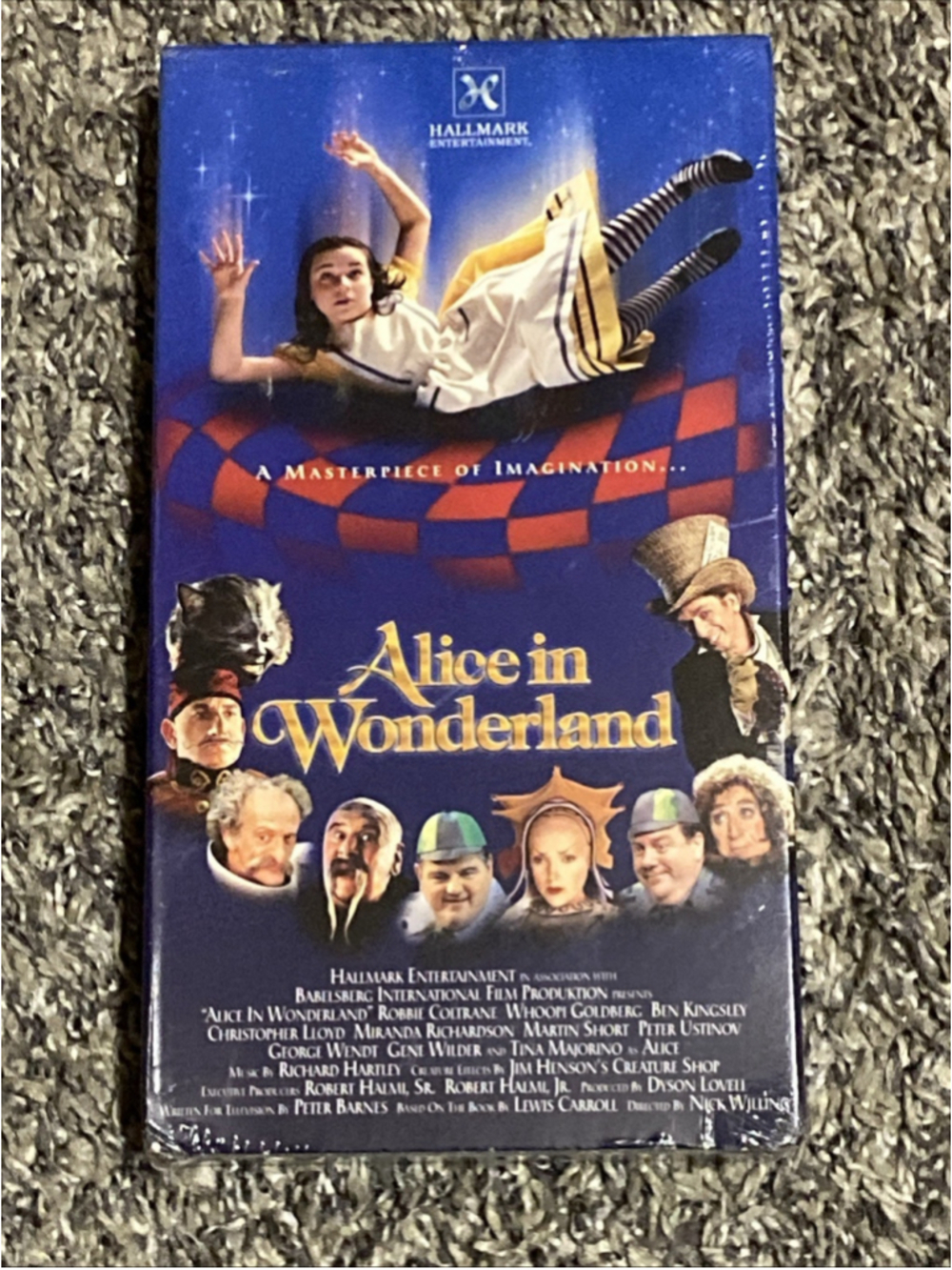 Factory Sealed - Hallmark Alice In Wonderland (VHS, 1999, Slipsleeve)